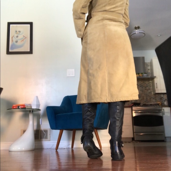 Vintage Shearling Trench Coat - Picture 6 of 11